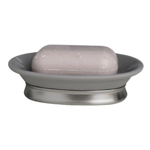 Home Basics Rubberized Plastic Countertop  Pedestal Soap Dish with  Non-Skid Metal Base $3.00 EACH, CASE PACK OF 12