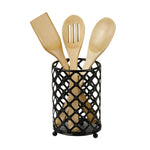 Load image into Gallery viewer, Home Basics Black Lattice Utensil Holder $6.00 EACH, CASE PACK OF 12
