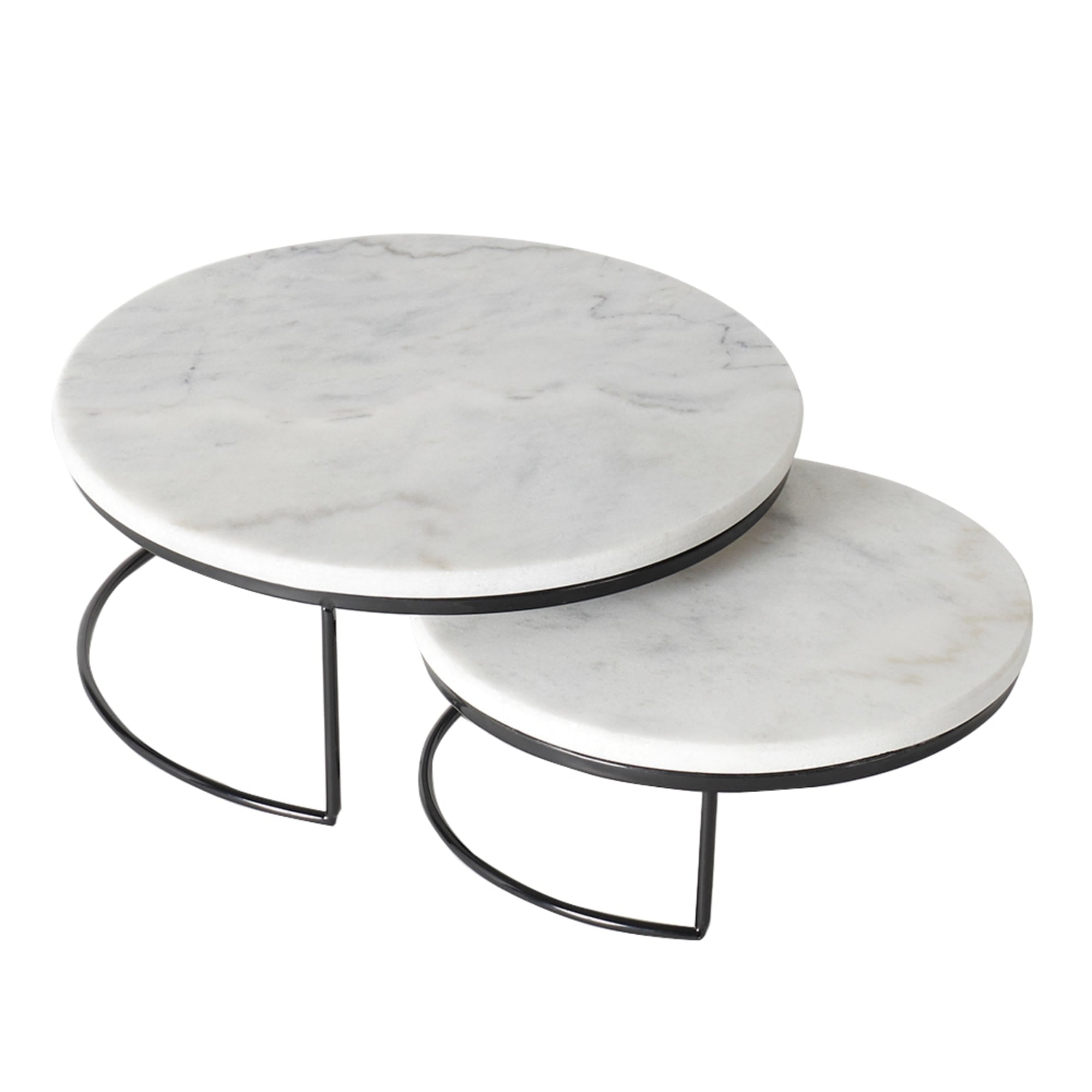 Sophia Grace 2 Piece Nesting Marble Tabletop Risers, White/Black $15.00 EACH, CASE PACK OF 4