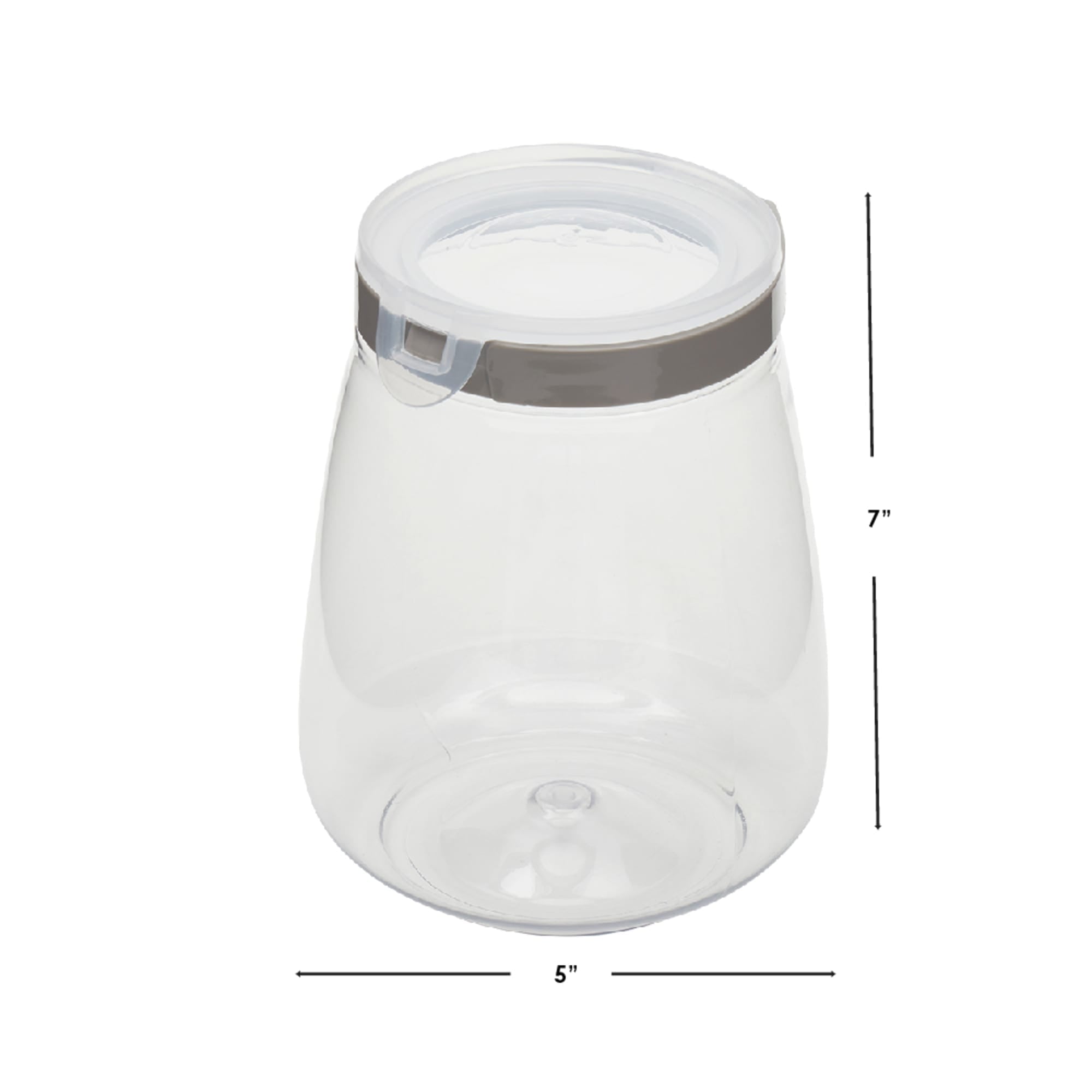 Home Basics 64 oz. Plastic Flip Top Container, Clear
 $5.00 EACH, CASE PACK OF 6