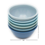 Load image into Gallery viewer, Home Basics Set of 6, Plastic 8 oz. Stacking Pinch Bowl Set, Blue - Multicolored
