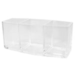 Load image into Gallery viewer, Home Basics 3 Compartment Plastic Make Up Organizer, Clear $3.00 EACH, CASE PACK OF 12
