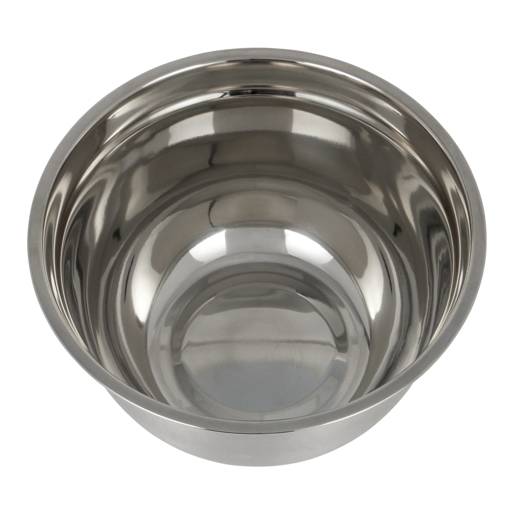 Home Basics 5 QT Stainless Steel Beveled Anti-Skid Mixing Bowl, Silver $5.00 EACH, CASE PACK OF 24