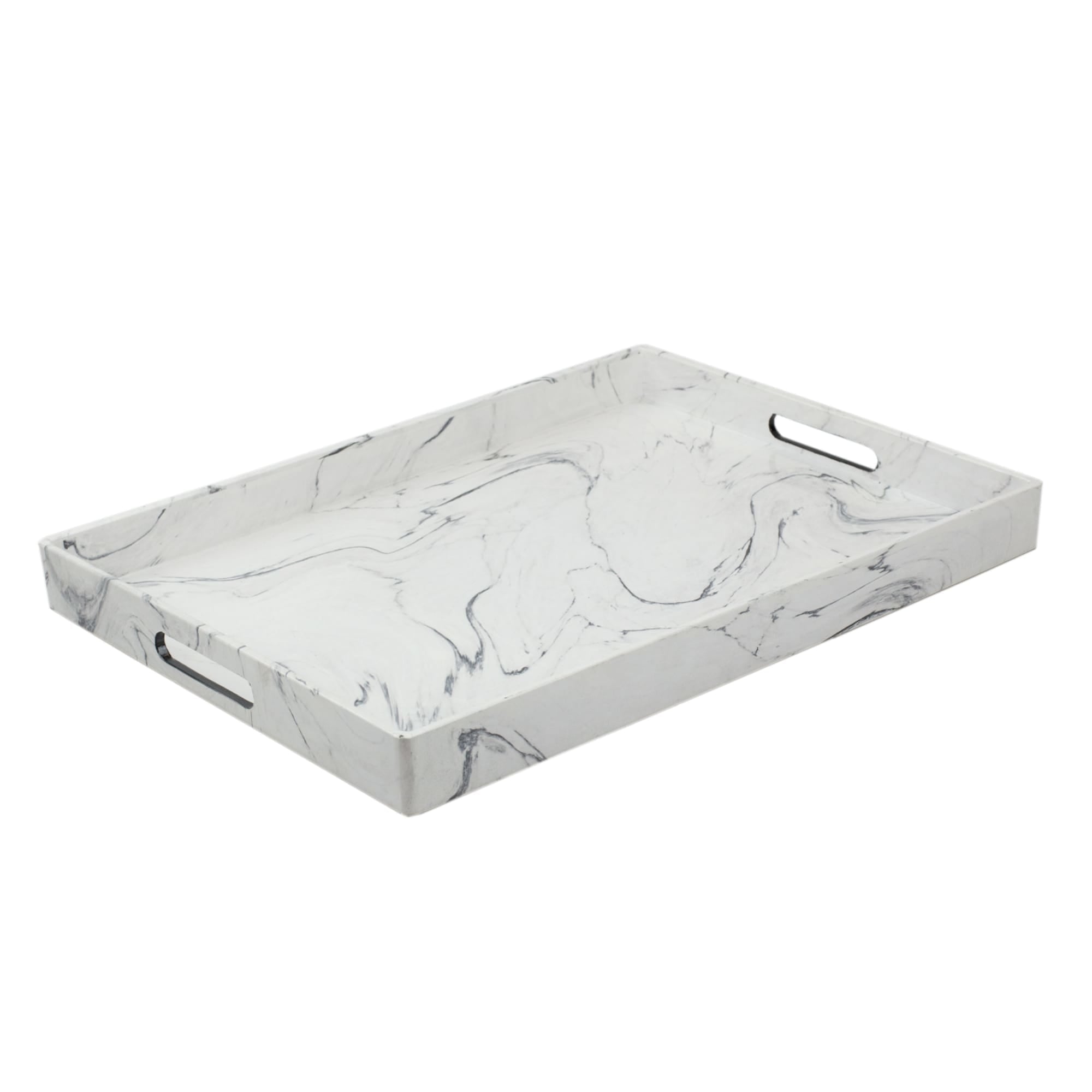 Home Basics Faux Marble Serving Tray, White $12.00 EACH, CASE PACK OF 6