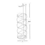 Load image into Gallery viewer, Home Basics Modern Spiral Freestanding Dispensing Toilet Paper Holder, Satin Nickel $12.00 EACH, CASE PACK OF 6
