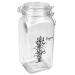 Load image into Gallery viewer, Home Basics Ludlow 53 oz. Glass Canister with Metal Clasp, Clear $6.00 EACH, CASE PACK OF 12
