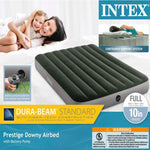 Load image into Gallery viewer, Intex Prestige Durabeam Downy Full Air Bed with Battery Pump, Green $35.00 EACH, CASE PACK OF 3
