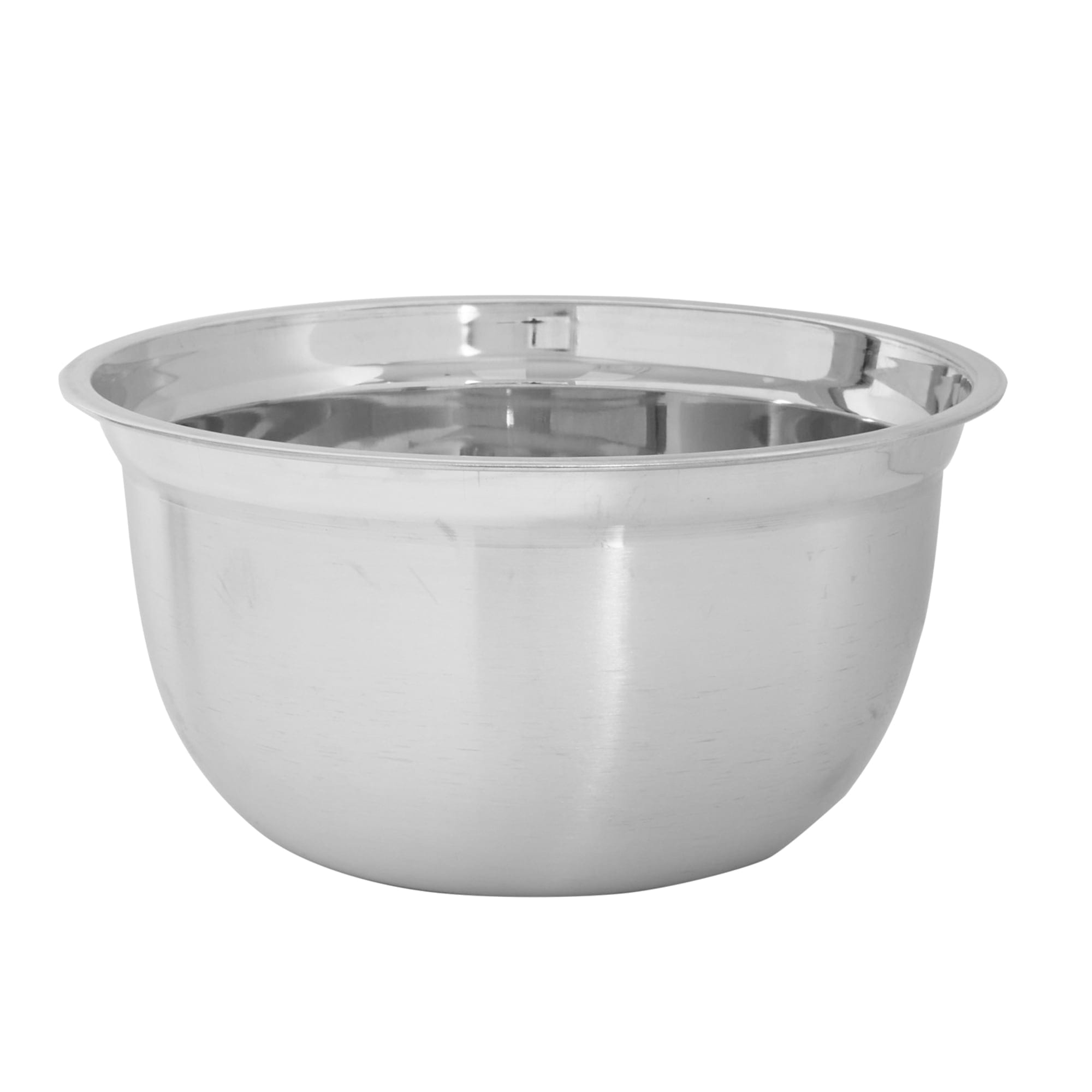 Home Basics 5 QT Stainless Steel Beveled Anti-Skid Mixing Bowl, Silver $5.00 EACH, CASE PACK OF 24
