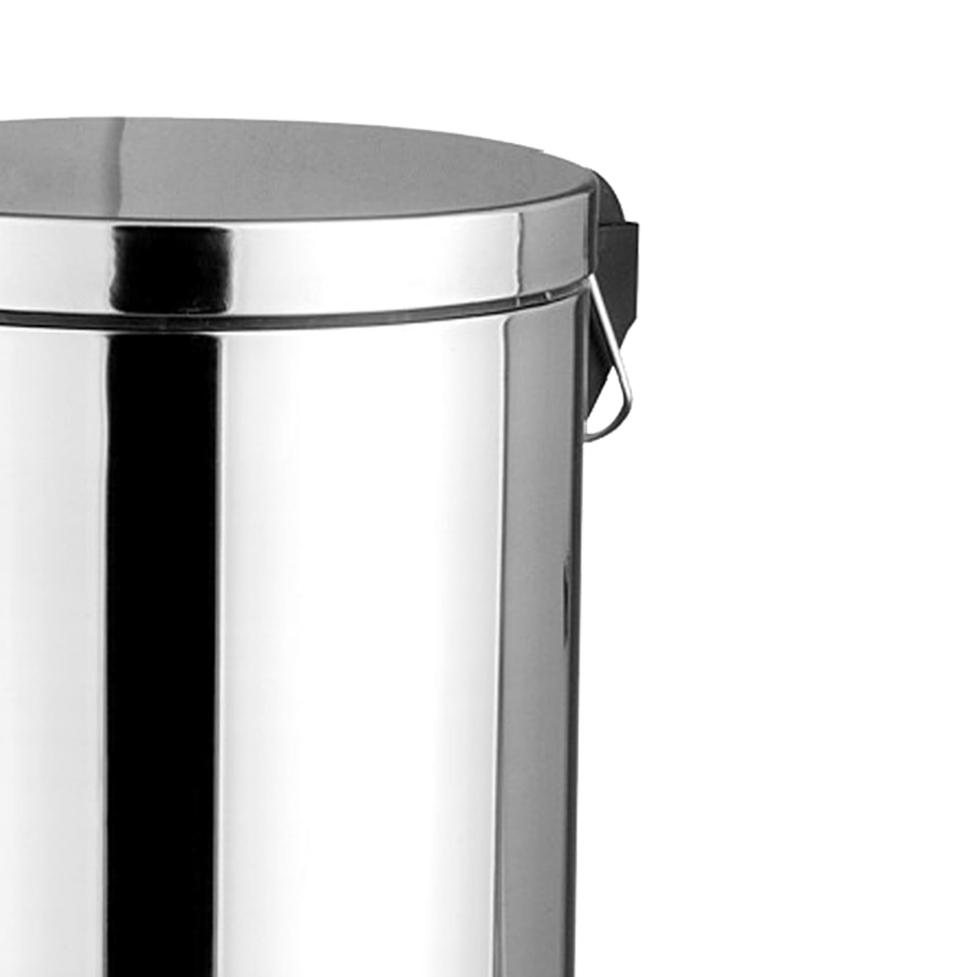 Home Basics 30 Liter Polished Stainless Steel Round Waste Bin, Silver $30.00 EACH, CASE PACK OF 2
