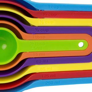 Home Basics 6 Piece Plastic Measuring Cup Set, Multi-Colored $2.00 EACH, CASE PACK OF 24