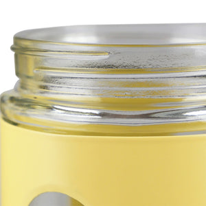 Home Basics 4 Piece Stainless Steel Canisters with Multiple Peek-Through Windows, Yellow $15.00 EACH, CASE PACK OF 4