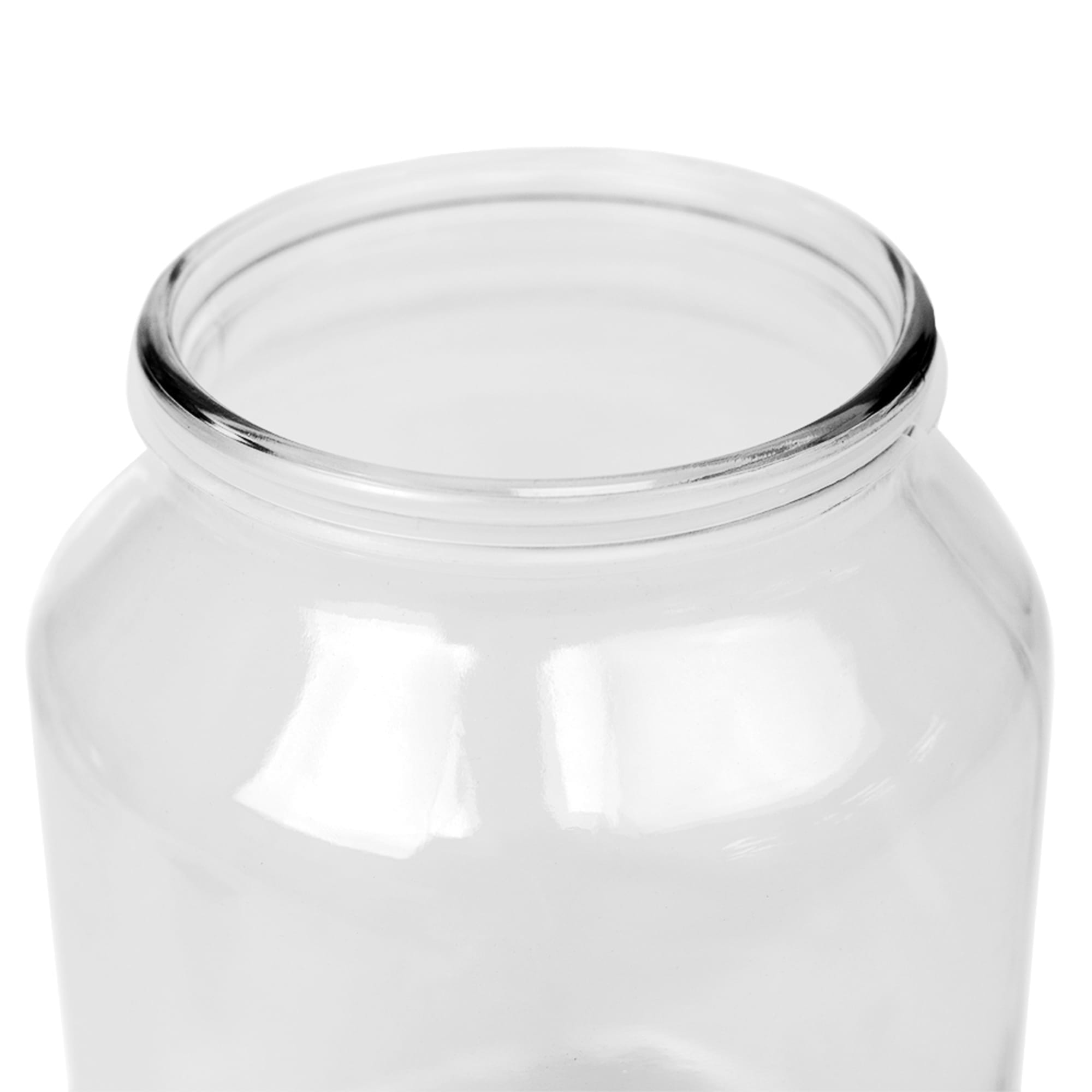 Home Basics Artisan 3 Lt Glass Jar with Black Top $5.00 EACH, CASE PACK OF 4