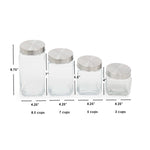 Load image into Gallery viewer, Home Basics 4 Piece Canister Set with Stainless Steel Lids $15.00 EACH, CASE PACK OF 6
