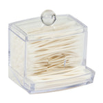 Load image into Gallery viewer, Home Basics Cotton Swab Holder with Lid, Clear $2.50 EACH, CASE PACK OF 12
