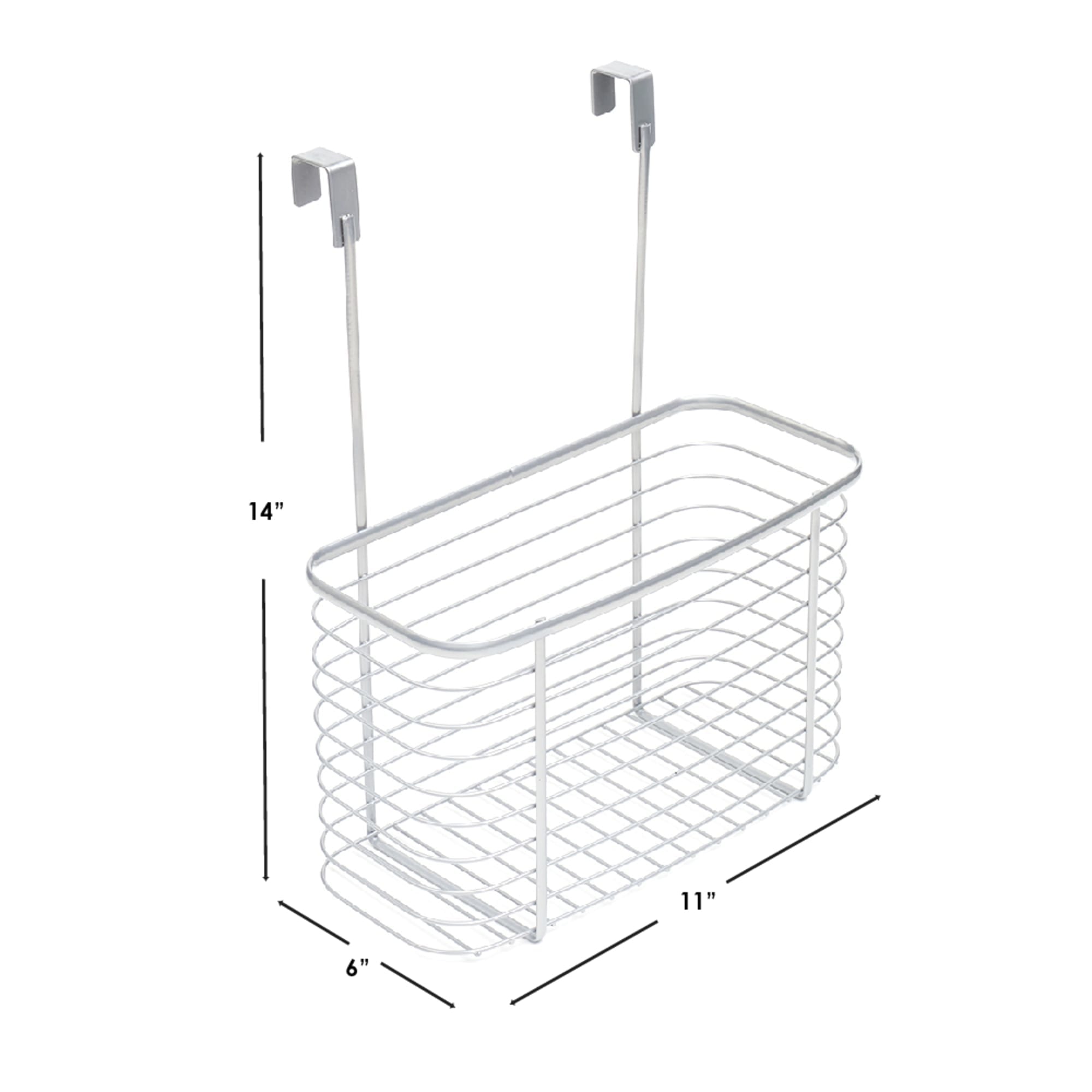 Home Basics Large Steel Over the Cabinet Basket, Silver $8.00 EACH, CASE PACK OF 12