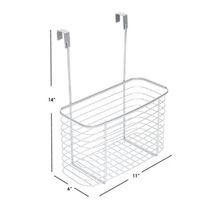 Home Basics Large Steel Over the Cabinet Basket, Silver $8.00 EACH, CASE PACK OF 12