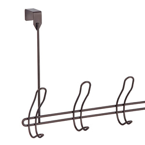 Home Basics Steel 5 Hook Over the Door Hanging Rack, Bronze $4.00 EACH, CASE PACK OF 12