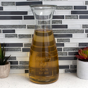 Home Basics Country Time 33.8oz Glass  Beverage Carafe Decanter, Clear $2.00 EACH, CASE PACK OF 12