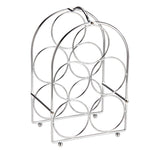 Load image into Gallery viewer, Home Basics Chrome Plated Steel 5 Bottle Wine Rack $8.00 EACH, CASE PACK OF 6
