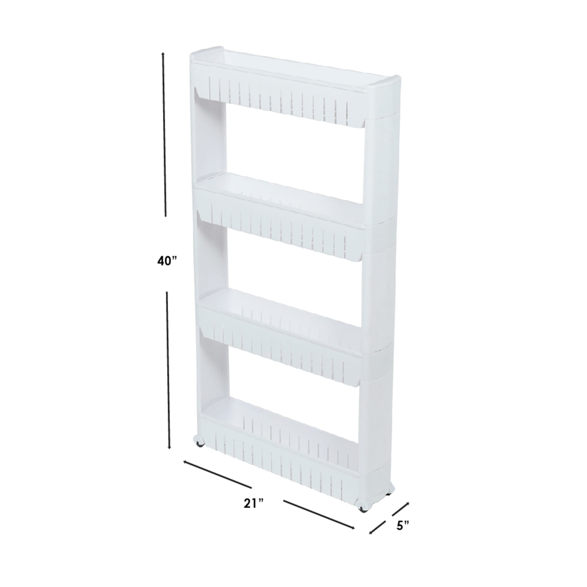 Home Basics 4 Tier Plastic Storage Tower with Wheels $15.00 EACH, CASE PACK OF 4