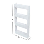 Load image into Gallery viewer, Home Basics 4 Tier Plastic Storage Tower with Wheels $15.00 EACH, CASE PACK OF 4
