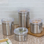 Load image into Gallery viewer, Home Basics 4 Piece Stainless Steel Canister Set $30.00 EACH, CASE PACK OF 6
