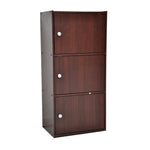 Load image into Gallery viewer, Home Basics 3 Cube Cabinet, Mahogany $50.00 EACH, CASE PACK OF 1
