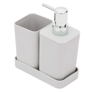 Home Basics 3 Piece Bath Accessory Set with Tray $4.00 EACH, CASE PACK OF 12