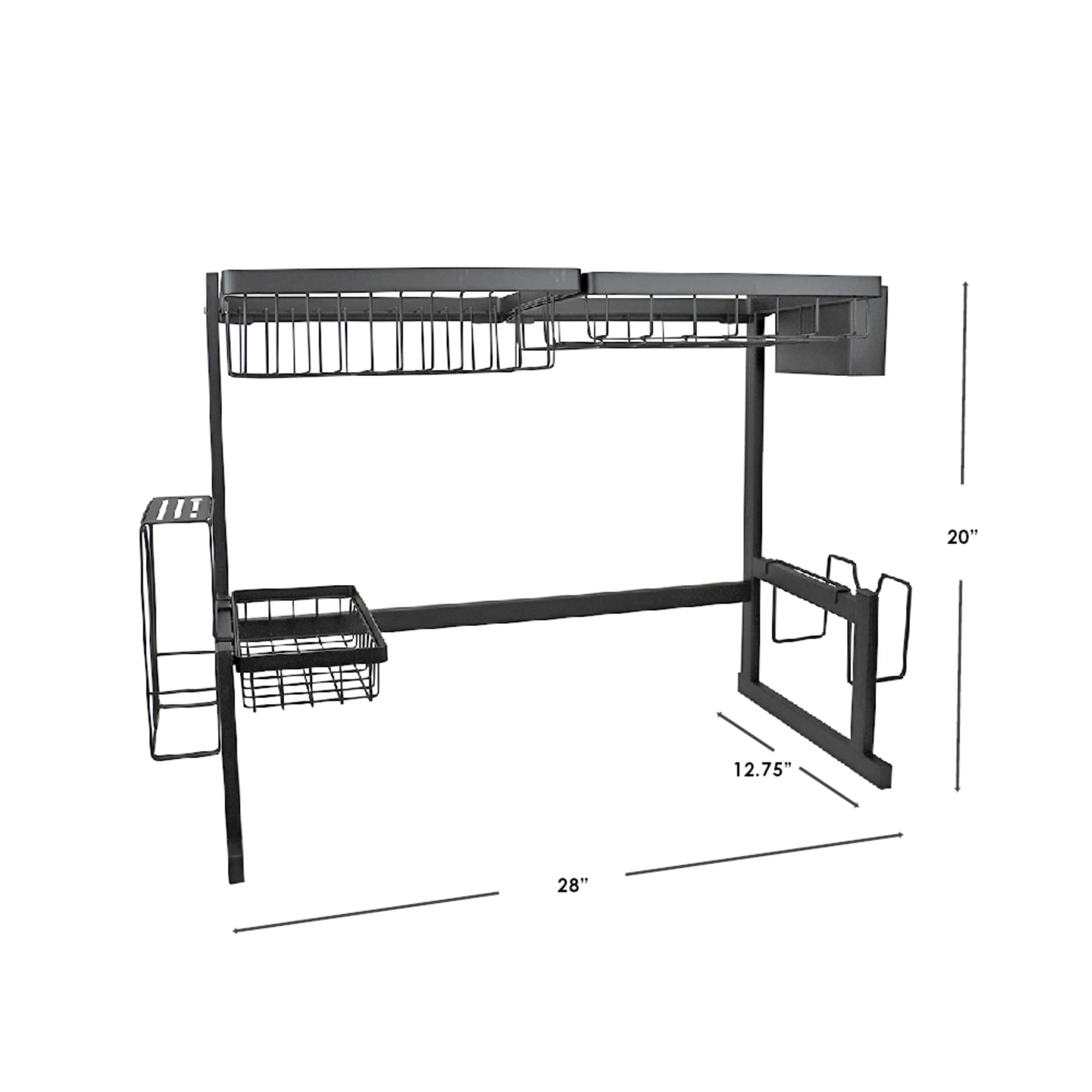 Home Basics Deluxe Over the Sink Steel Kitchen Station, Black $60.00 EACH, CASE PACK OF 1