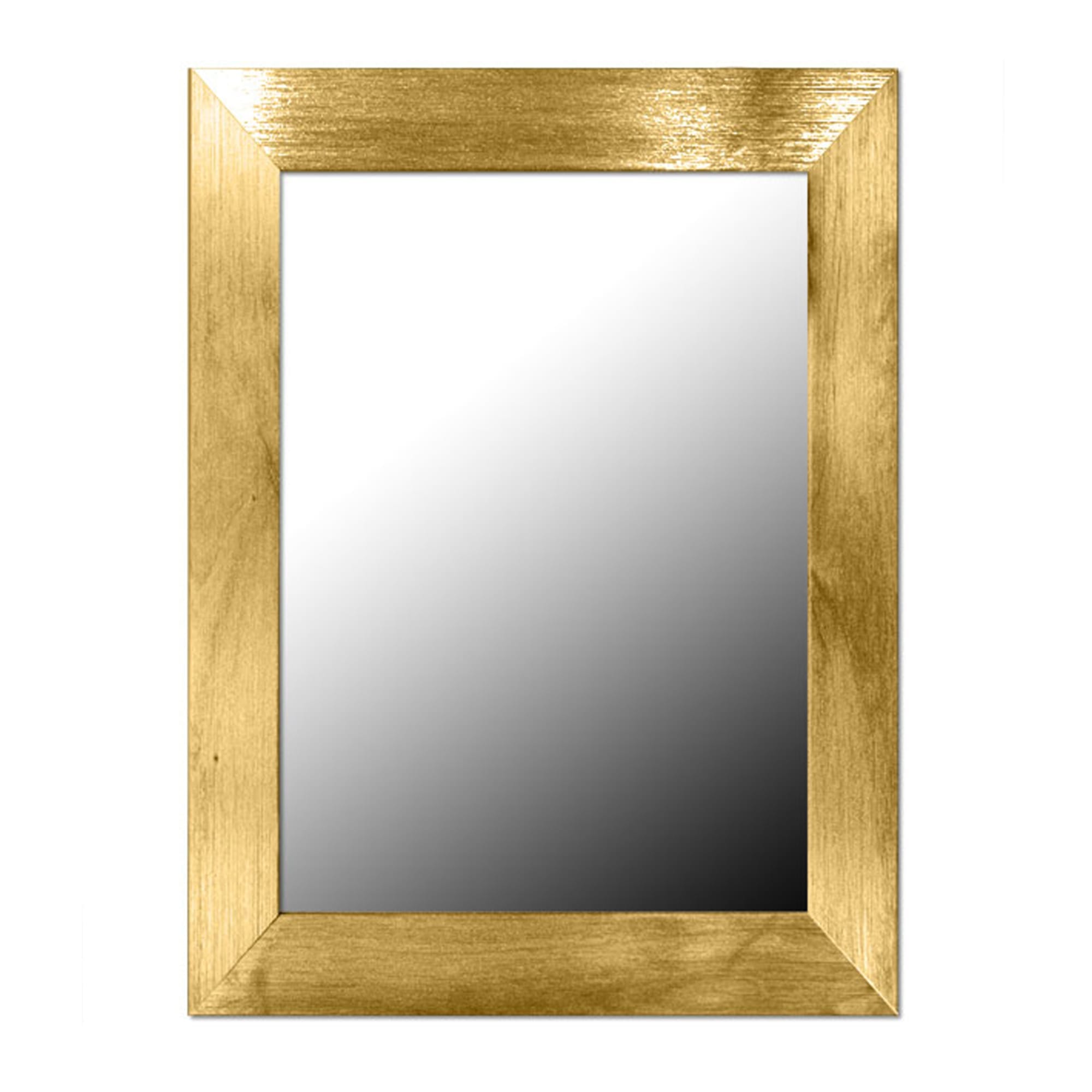 Home Basics Contemporary Rectangle Wall Mirror, Gold $5.00 EACH, CASE PACK OF 6