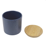 Load image into Gallery viewer, Home Basics Honeycomb Small Ceramic Canister, Navy $5.00 EACH, CASE PACK OF 12
