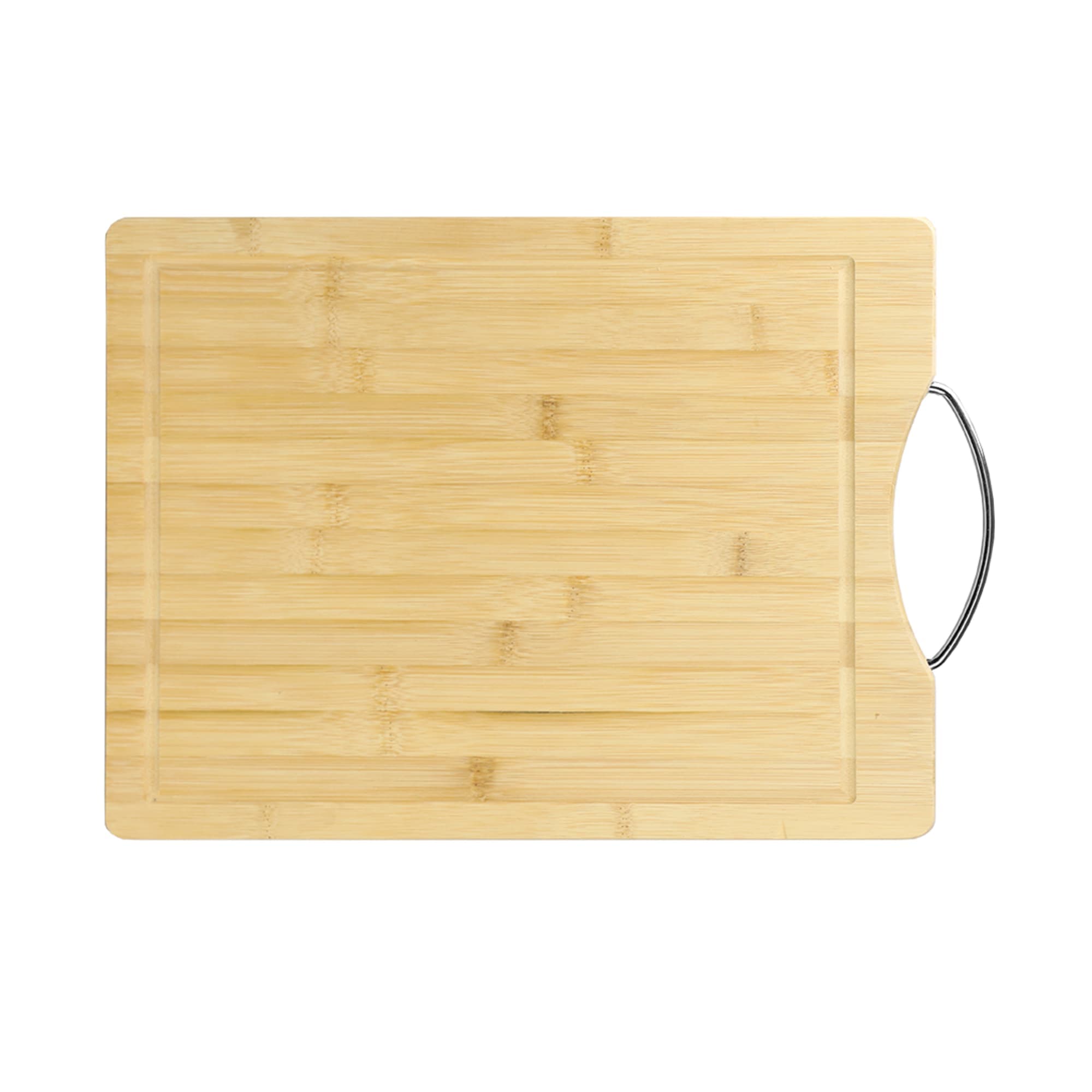 Home Basics 12" x 16" Bamboo Cutting Board with Juice Groove and Stainless Steel Handle $6.50 EACH, CASE PACK OF 12