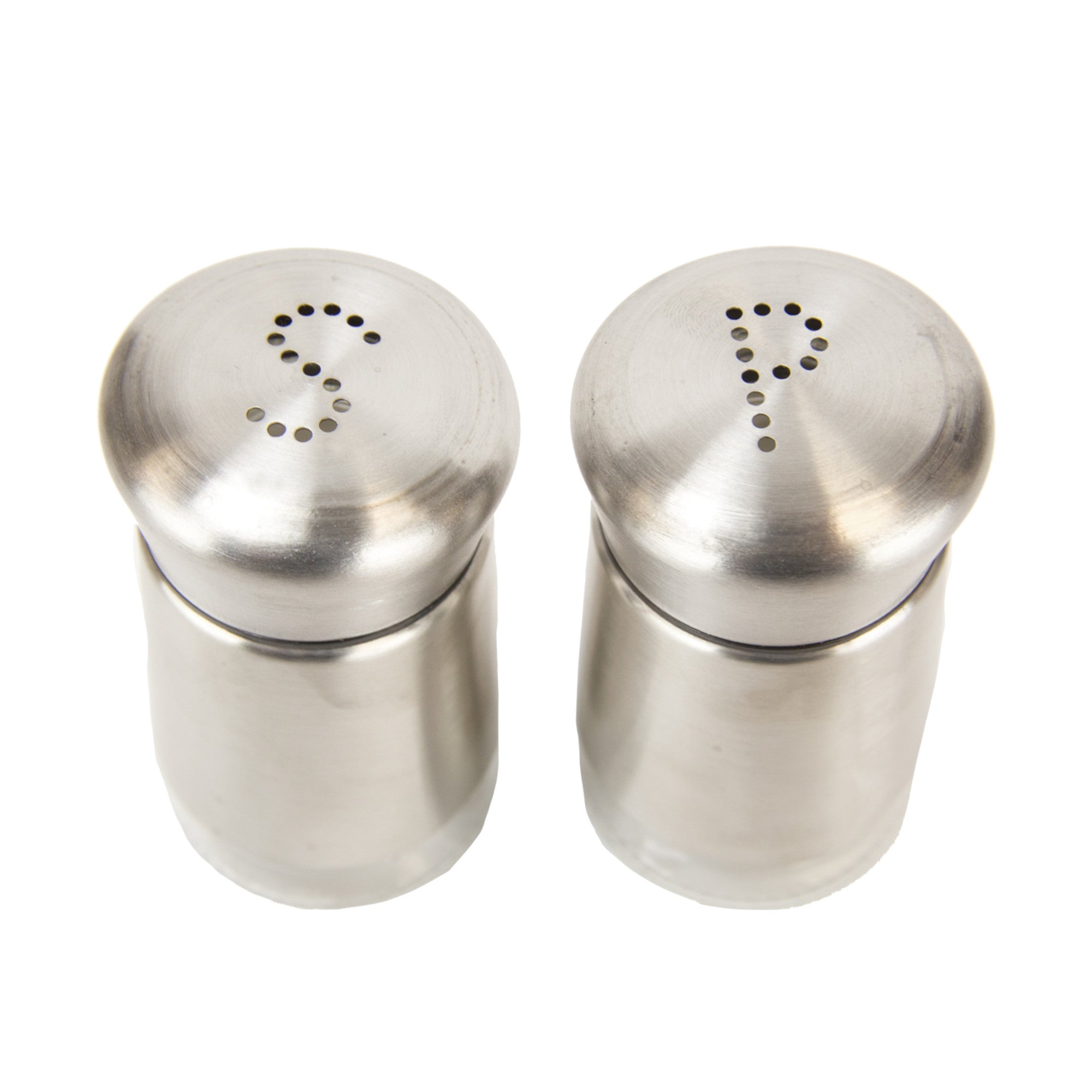 Home Basics Salt and Pepper Shakers, Silver - Silver