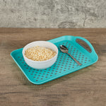 Load image into Gallery viewer, Home Basics Anti-Slip Plastic Serving Tray with Easy Grip Handles, White $3.00 EACH, CASE PACK OF 12
