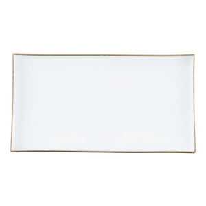 Home Basics White Plastic Vanity Tray with Gold Trim $5.00 EACH, CASE PACK OF 8