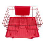 Load image into Gallery viewer, Home Basics 3 Piece Dish Rack, Red $10.00 EACH, CASE PACK OF 6
