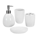 Load image into Gallery viewer, Home Basics 4 Piece Bath Accessory Set, White $10.00 EACH, CASE PACK OF 12
