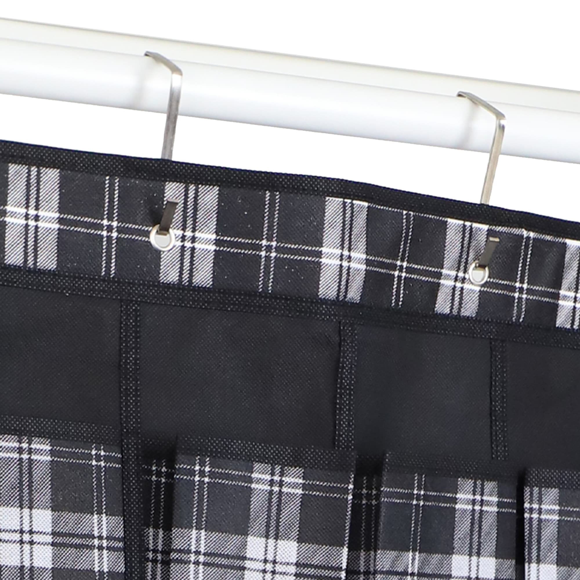 Home Basics Plaid 20 Pocket Non-Woven Over the Door Shoe Organizer, Black $5.00 EACH, CASE PACK OF 12