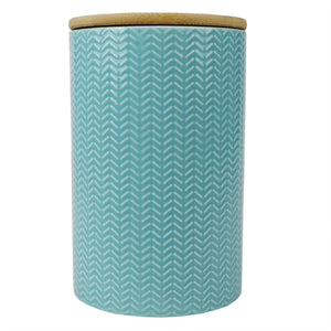 Home Basics Wave Large Ceramic Canister, Turquoise $6.00 EACH, CASE PACK OF 12