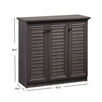 Load image into Gallery viewer, Home Basics 4 Tier Wide Shoe Cabinet with Louvered Doors, Ash $125.00 EACH, CASE PACK OF 1
