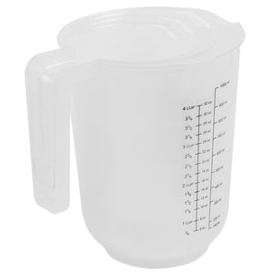 Home Basics Precise Pour 3 Piece Plastic Measuring Cup Set with Short Easy Grip Handles, Clear $2.50 EACH, CASE PACK OF 24