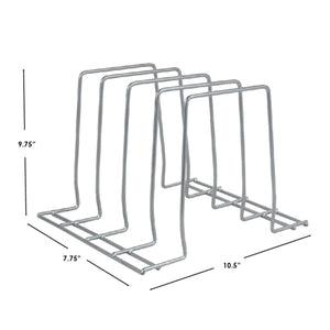 Home Basics Vinyl Coated Steel Lid Rack, Silver $4.00 EACH, CASE PACK OF 6