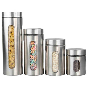 Home Basics 4 Piece Metal Canister Set $15.00 EACH, CASE PACK OF 4