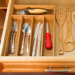 Load image into Gallery viewer, Home Basics Bamboo Cutlery Tray $9.00 EACH, CASE PACK OF 12
