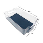 Load image into Gallery viewer, Michael Graves Design 14.75&quot; x 8.25&quot; Fridge Bin with Indigo Rubber Lining $7.00 EACH, CASE PACK OF 12
