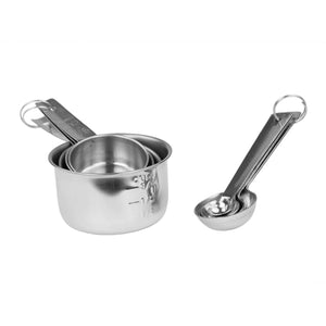 Home Basics 8 Piece Stainless Steel Measuring Cup Set $4.00 EACH, CASE PACK OF 24