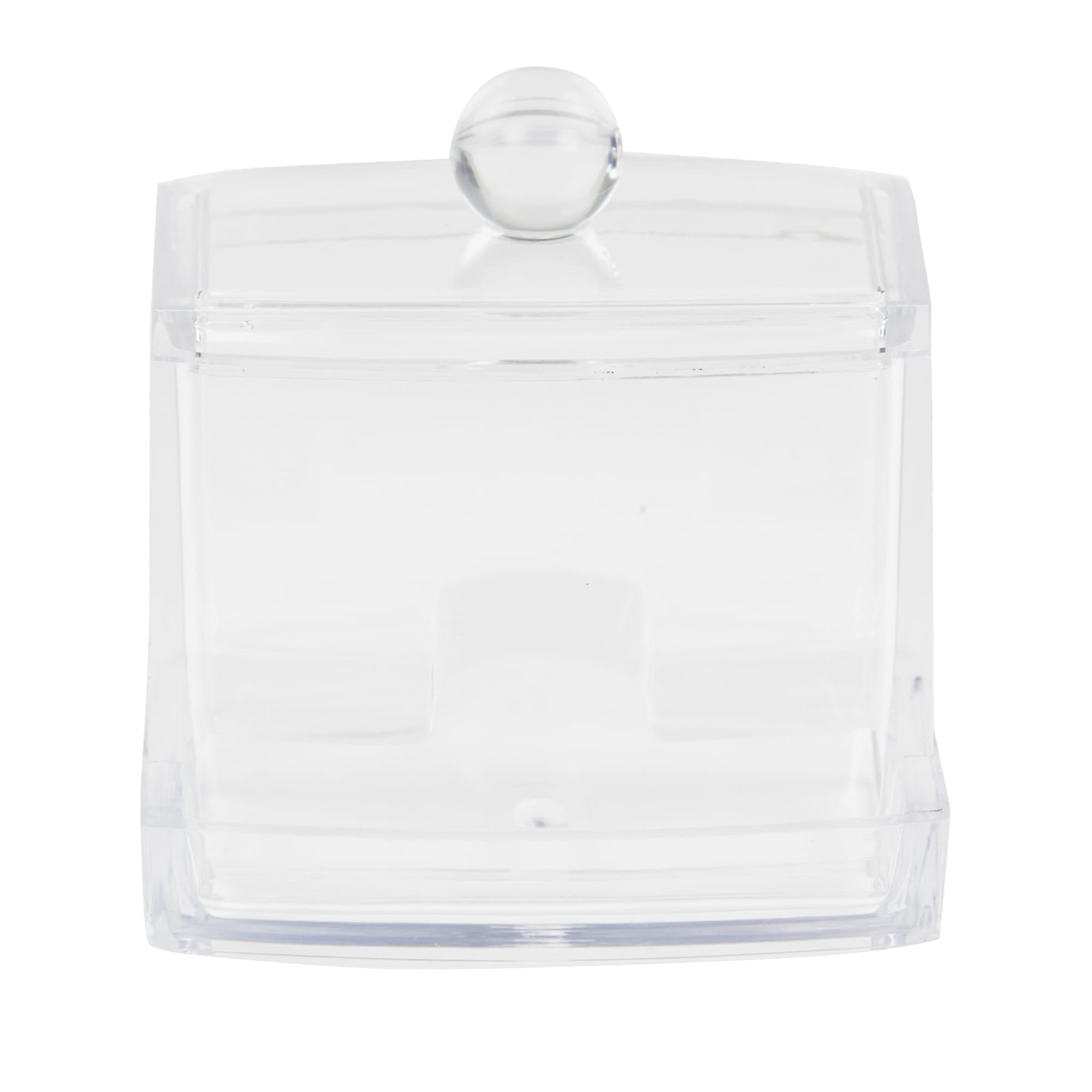 Home Basics Cotton Swab Holder with Lid, Clear $2.00 EACH, CASE PACK OF 12
