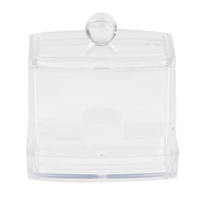 Home Basics Cotton Swab Holder with Lid, Clear $2.50 EACH, CASE PACK OF 12