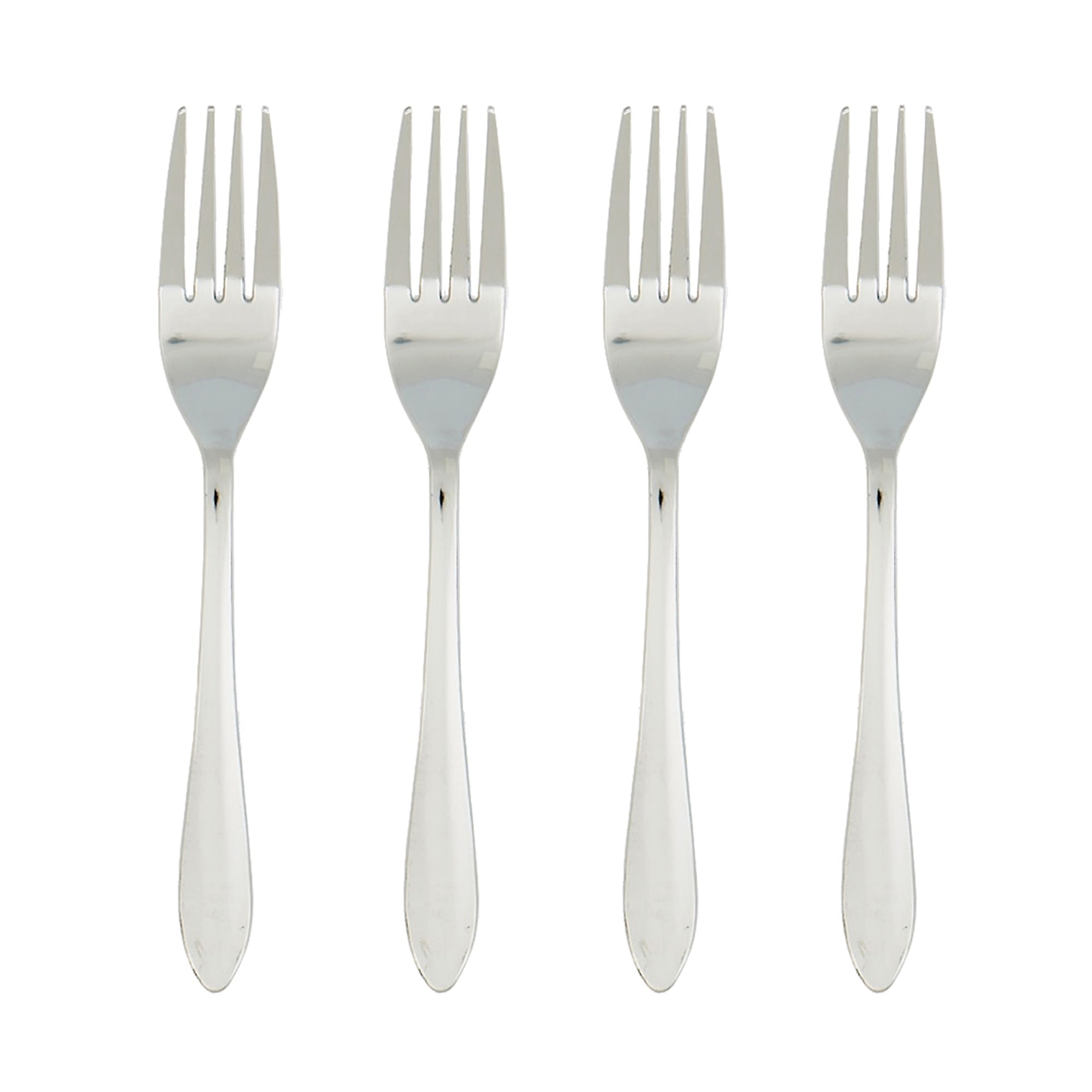 Silver 4-Piece Salad Fork Set - Stainless Steel Flatware Dinner Utensils, Essential Kitchen Cutlery Set, Dishwasher Safe $2.00 EACH, CASE PACK OF 36