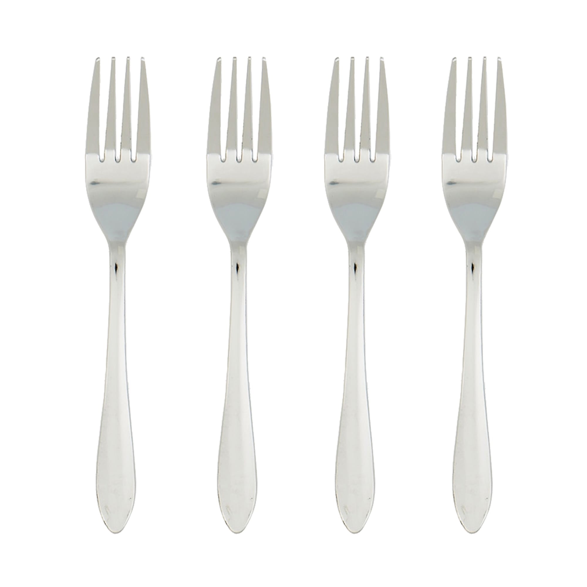 Home Basics 4 Piece Stainless Steel Dinner Fork, Silver $2.00 EACH, CASE PACK OF 24